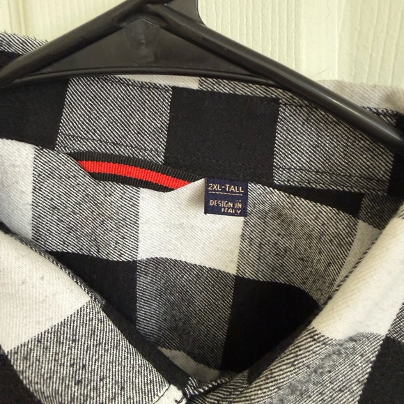 Black and White Checkered Men's Shirt - Picture 2 of 3